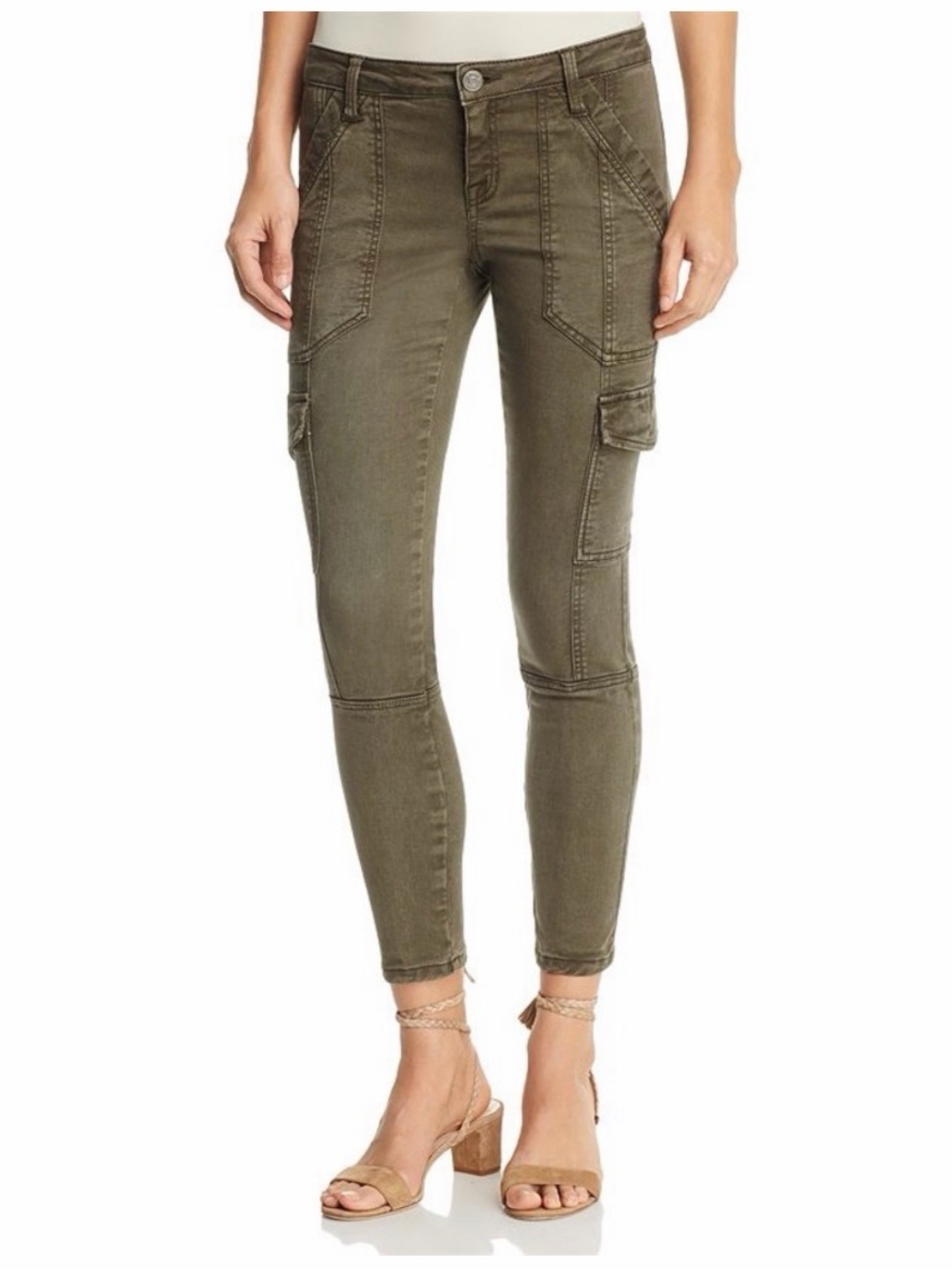 Joie Okana Olive Army Green Skinny Cargo Pants Size 26